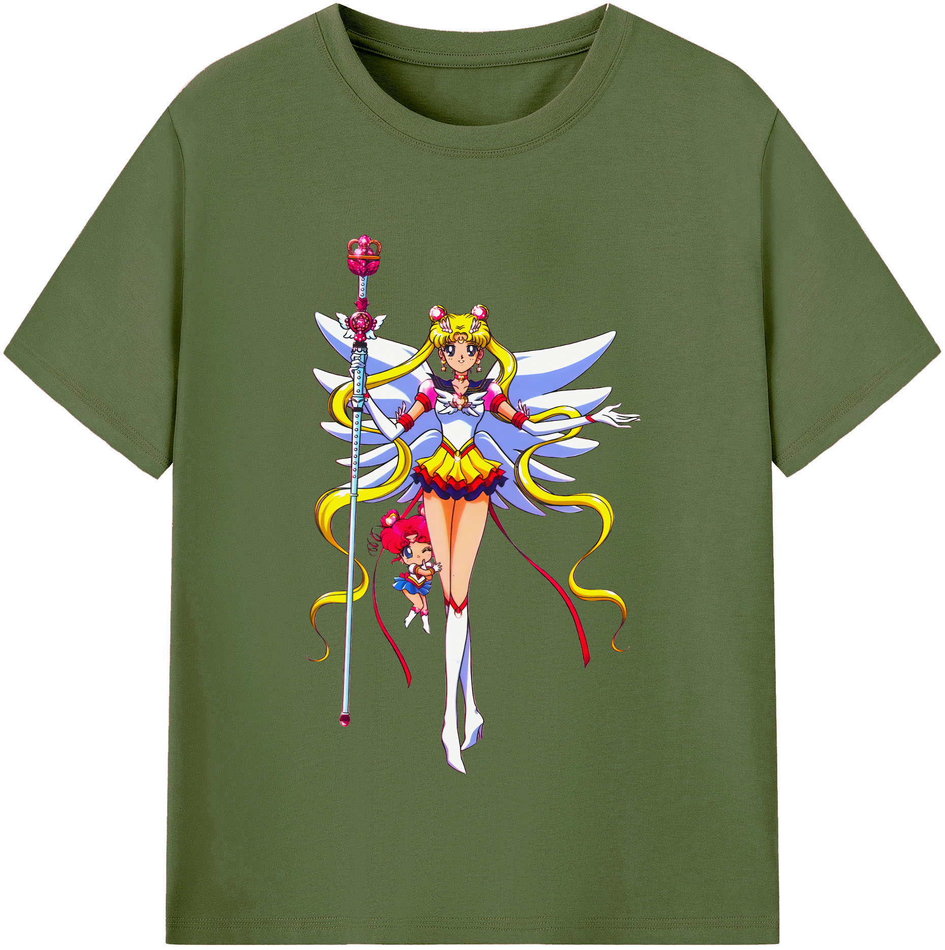 （画像用） 美少女戦士セーラームーン 月野 うさぎ つきの うさぎ Sailor Moon Tsukino Usagi 綿100％半袖Tシャツ（フロントプリント）